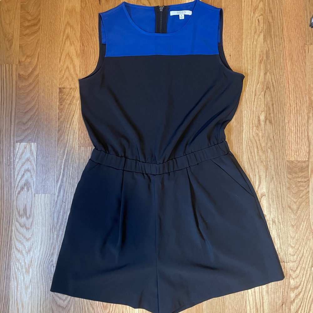 Black and blue romper